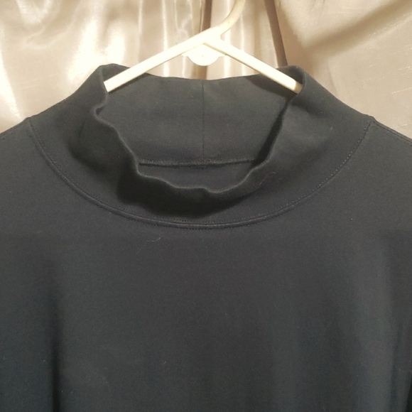 Harbor Bay. Heathered Black; Mock Turtle Neck; Ribbed Neck and Cuff. Size 2XLT - Picture 2 of 10